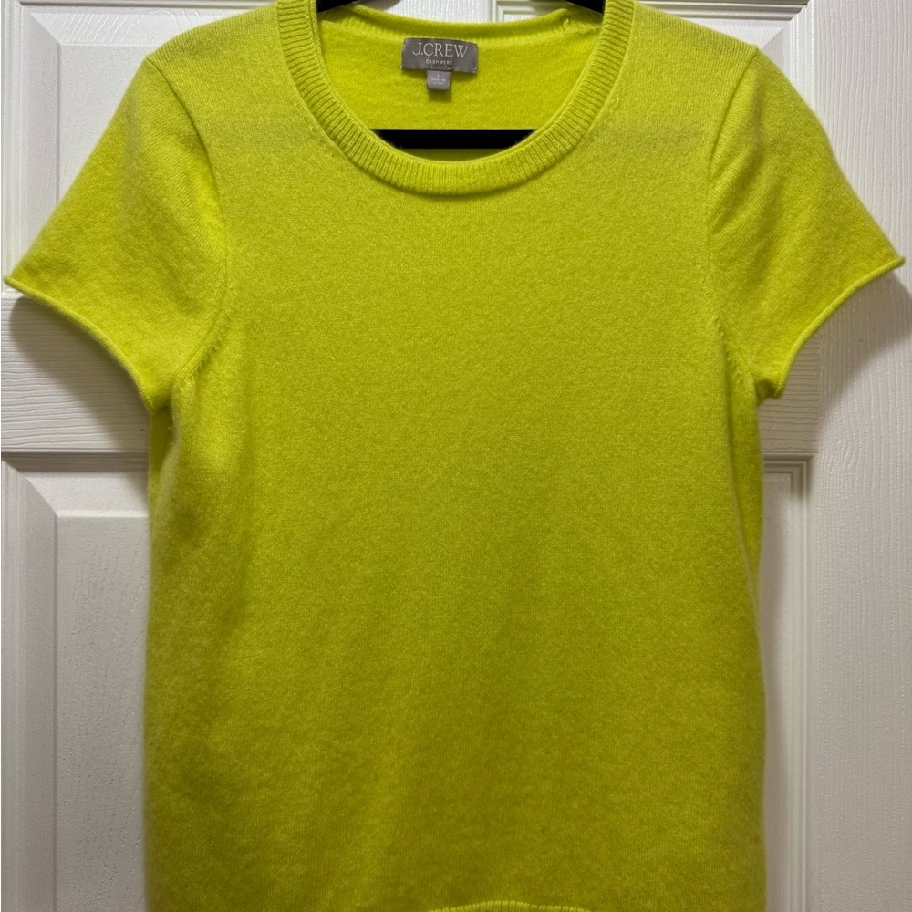 J. Crew Women's Neon Yellow Short Sleeve Tee